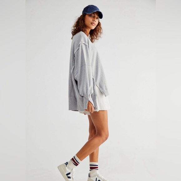 🔥SOLD!! NEW Free People Camden Pullover | HEATHER GREY - Picture 2 of 6